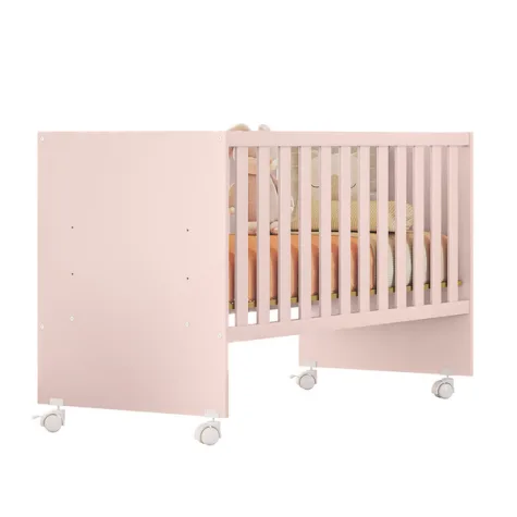 CUNA 3540 C/RODIZIO QMOVI ROSA