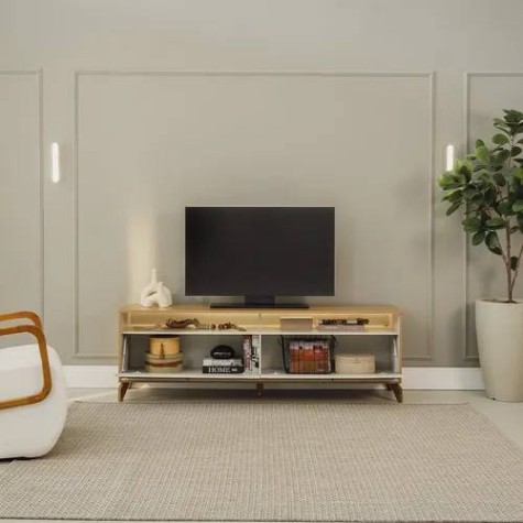 RACK DUBAI C/LED TAUARI/OFF WHITE (LINEABRASIL)