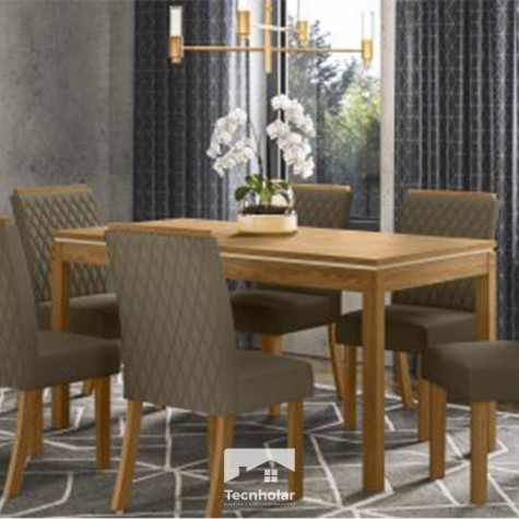 CONJUNTO COMEDOR CHAM 6 SILLAS VEGA