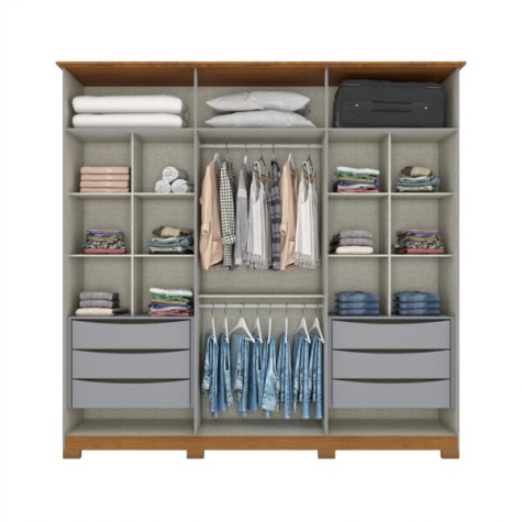 ROPERO 6P C/ESP ANDREAS D309 HENN GRIS|NAT