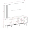 Thumbnail RACK C/ PANEL CRONOS CINAMOMO/OFF WHITE (MADETEC)0